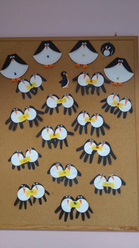Praca plastyczna maluszków- pingwinki