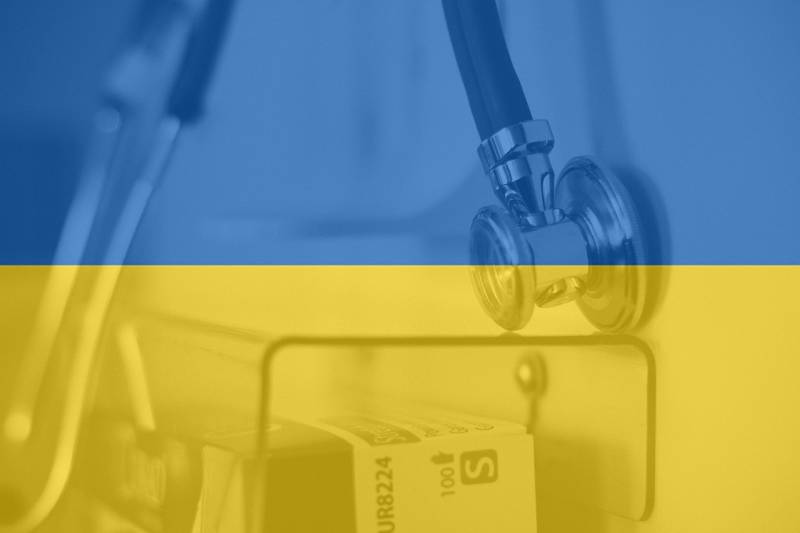 Stetoskop w kolorach flagi ukraińskiej