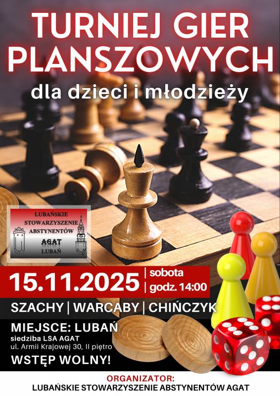 Turniej Gier Planszowych dla dzieci i młodzieży