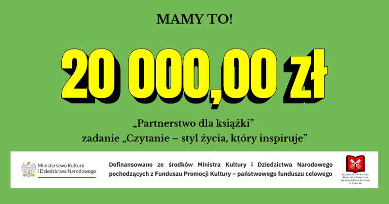Kolejny grant na promocję czytelnictwa!